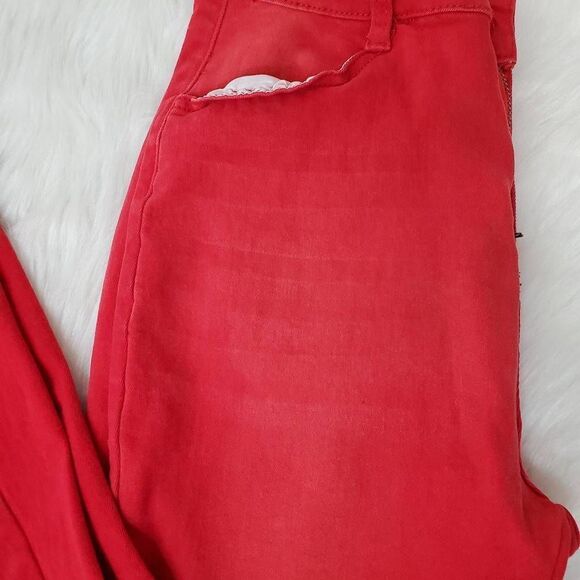Womans wide leg red jeans size M - Picture 2 of 13